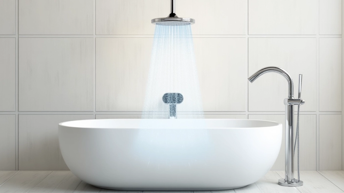 Na jakiej wysokości deszczownica w wannie