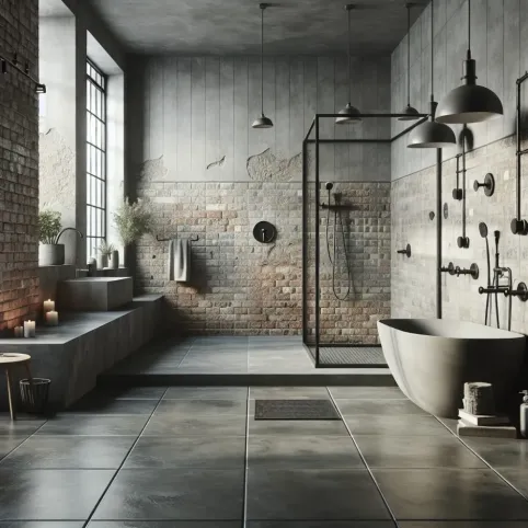 aranżacja łazienki w stylu industrialnym