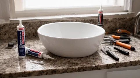 Czym przykleić umywalkę do blatu