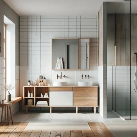 łazienka w stylu skandynawskim