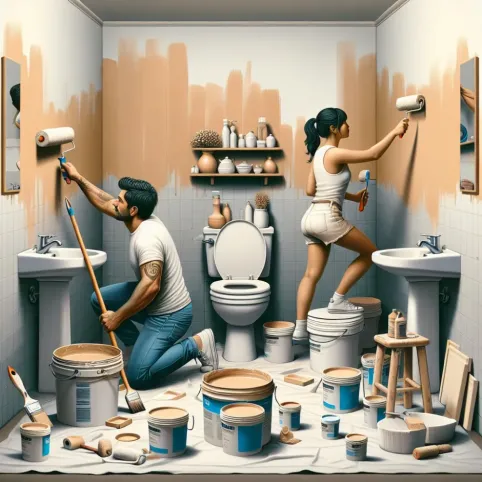 malowanie ścian w łazience