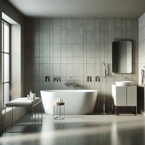 minimalistyczny design łazienki