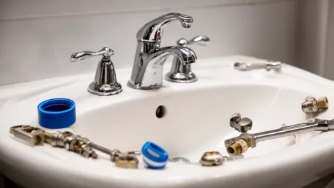 Montaż baterii umywalkowej