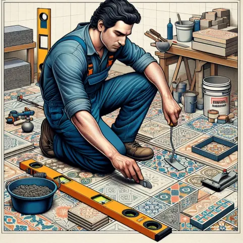 układanie glazury na podłodze